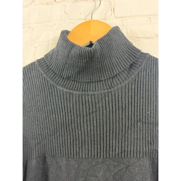 Max Edition Turtle Neck Sweater Dress Womens Size XL Petite Black Y2K Short - Picture 4 of 7